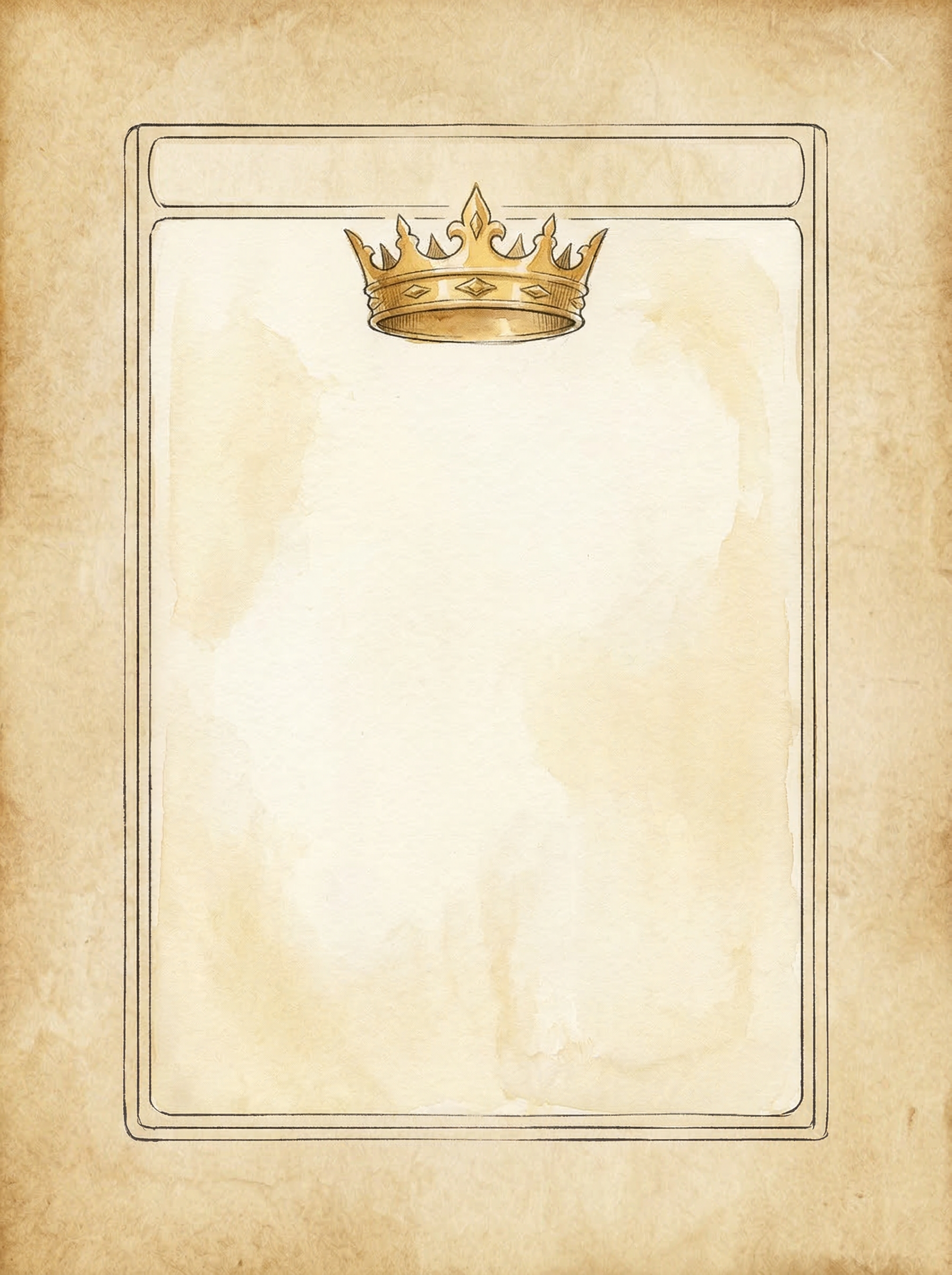 Blank king card — create your own